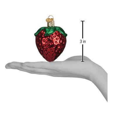 Summer Strawberry Ornament Hand for Scale