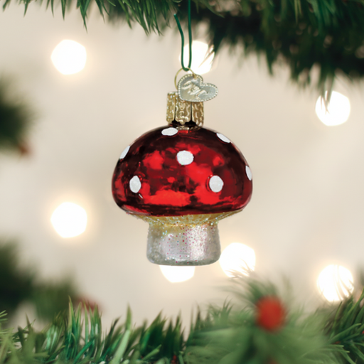 Lucky Mushroom Ornament On Tree