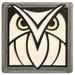 Motawi owl tile - white