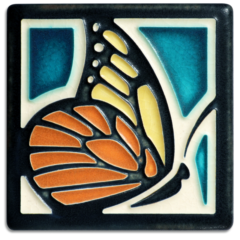 Motawi butterfly tile