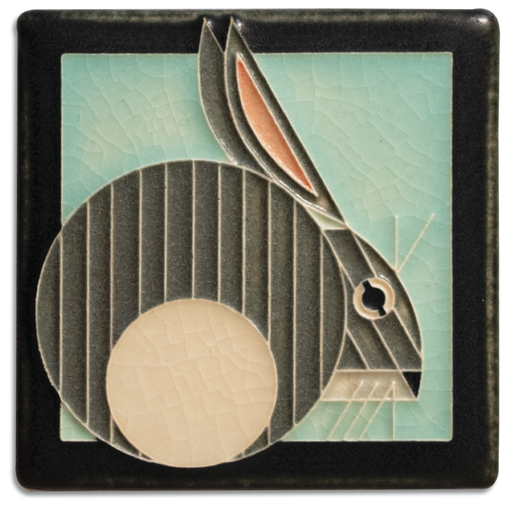 4"x4" Hare in blue