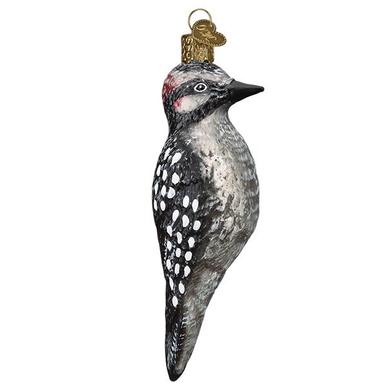 Vintage Hairy Woodpecker Ornament Right Side View