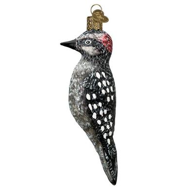 Vintage Hairy Woodpecker Ornament Left Side View