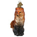 Vintage Fox Ornament Front Side View