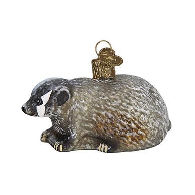 Vintage Badger Ornament Left Side View