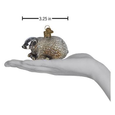 Vintage Badger Ornament Hand for Scale