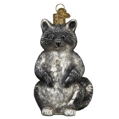 Vintage Raccoon Ornament Front Side View