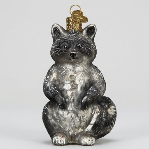 Vintage Raccoon Ornament Front Side View