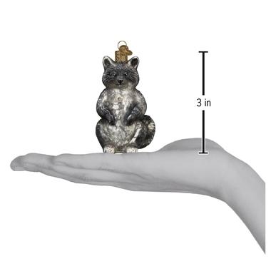 Vintage Raccoon Ornament Hand for Scale