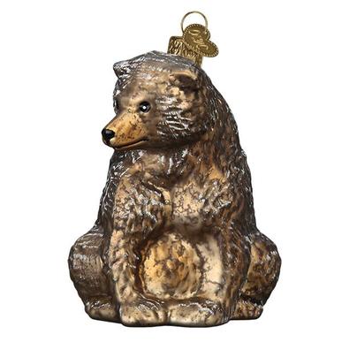 Vintage Bear Ornament Front Side View