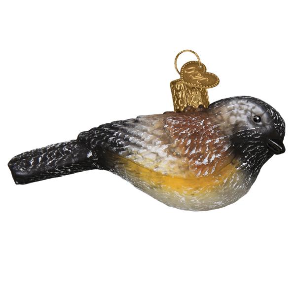 Vintage Chickadee Ornament Right Side View