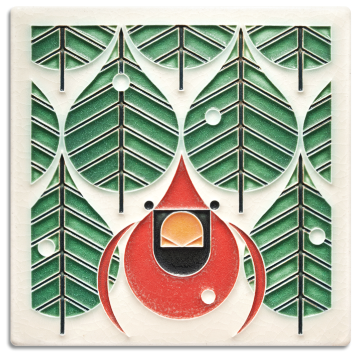 6x6 Coniferous Cardinal Tile