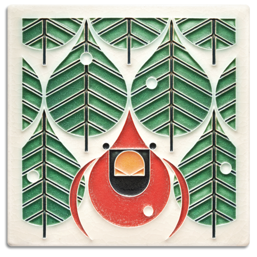 6x6 Coniferous Cardinal Tile