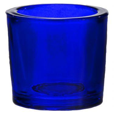 2.5 Oz Heavy Glass Votive Candle Holder Cobalt