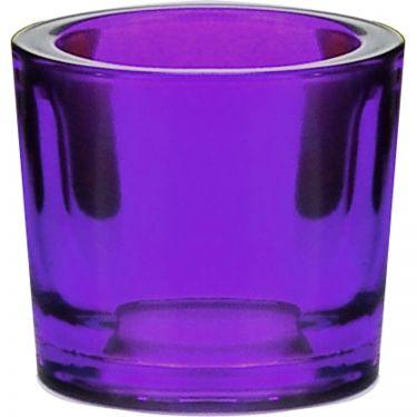 2.5 Oz Heavy Glass Votive Candle Holder Violet