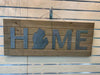 Wood and Steel Michigan Home Sign