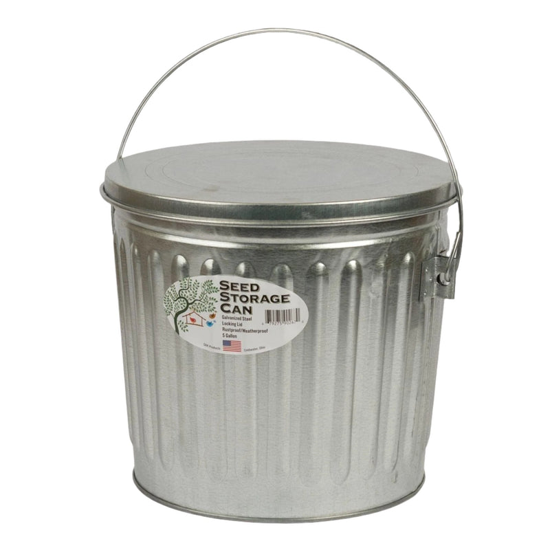 5 Gallon Galvanized Seed Storage Can with Lid