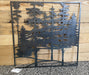 raw steel evergreen forest metal art