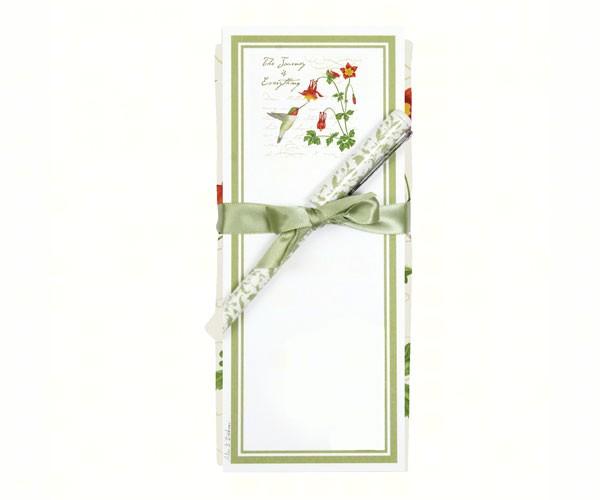 Hummingbird Flour Sack Towel & Magnetic Note Pad Set