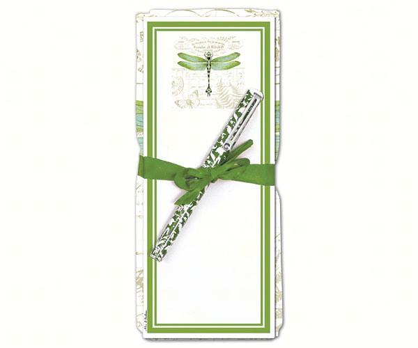 Dragonfly Flour Sack Towel & Magnetic Note Pad Set