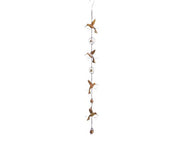 Hummingbird & Bells Flamed Hanging Ornament