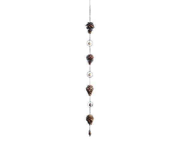 Pine Cone Flamed Hanging Ornament