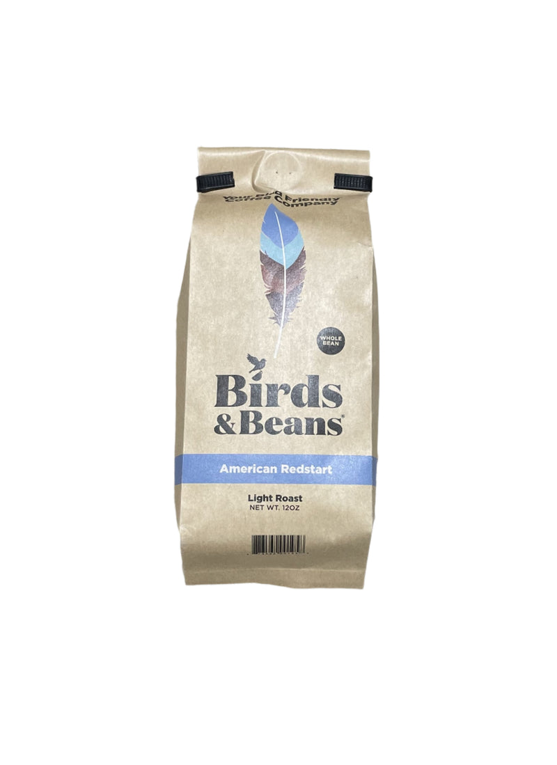American Redstart Light Roast Whole Bean Coffee in 12 oz bag