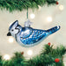 Bright Blue Jay Ornament on Tree