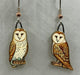 Barn Owl Earrings white background