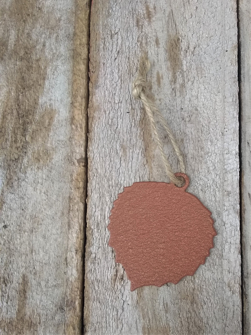 Bigtooth Aspen Leaf Ornament - Copper Wrinkle