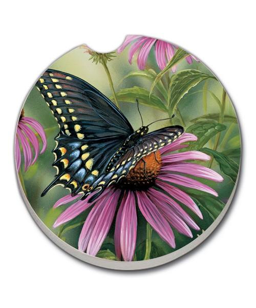 Black Swallowtail Butterfly Car Coaster