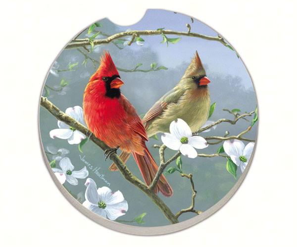 Beautiful Songbirds Cardinals Car Coaster