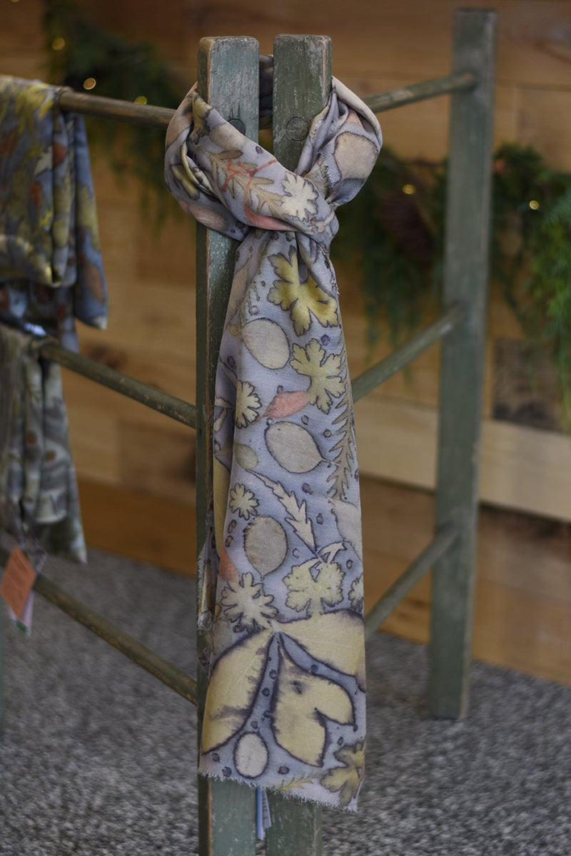 Silk/Wool Blend Scarf dyed in Brazilwood