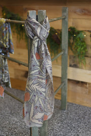 Silk/Wool Blend Scarf dyed in Logwood