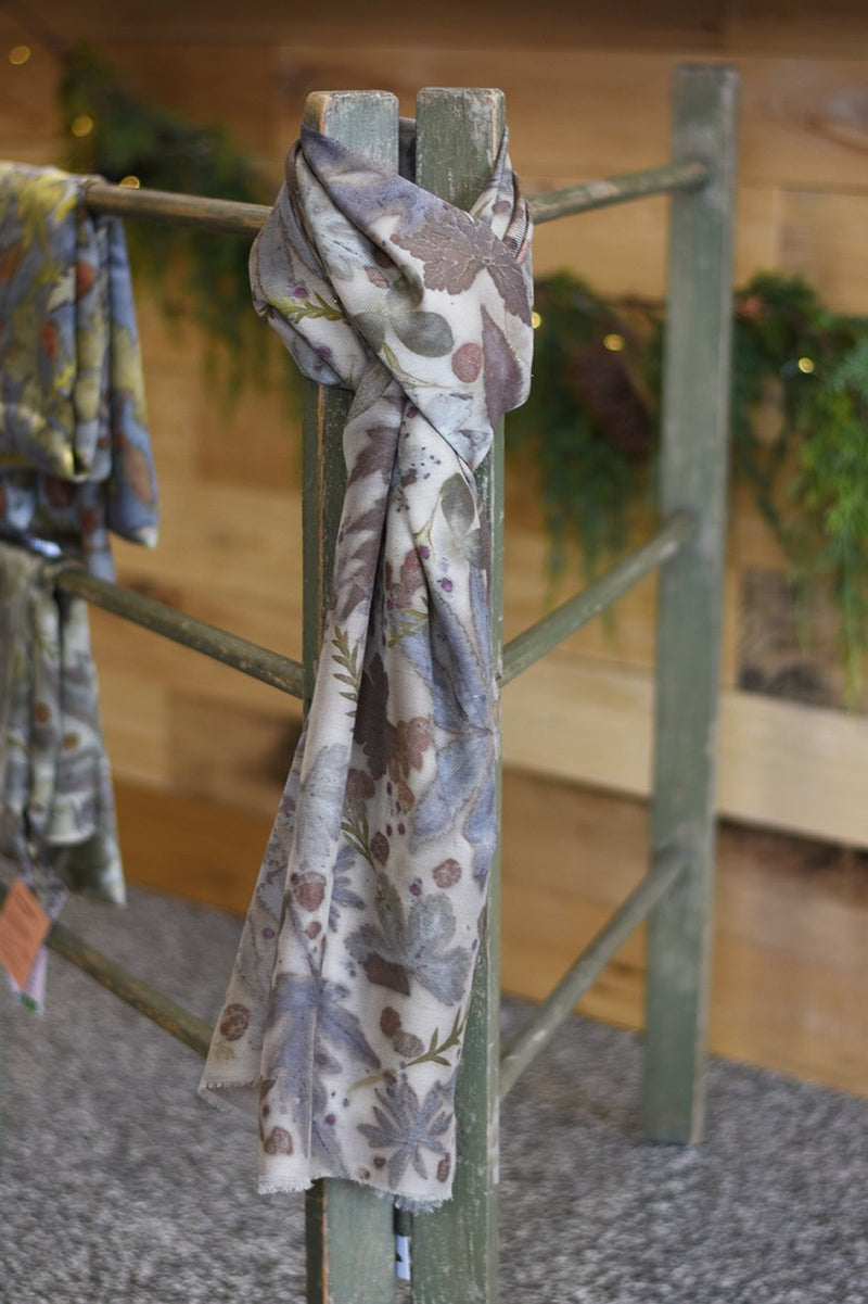 Silk/Wool Blend Scarf dyed in Hone