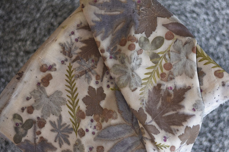 Silk/Wool Blend Scarf dyed in Hone