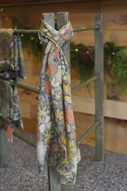 Silk/Wool Blend Scarf dyed in Weld