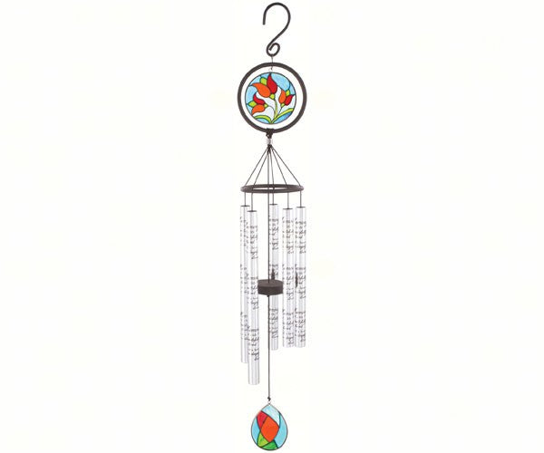 In Memory Stained Glass Sonnet Windchime