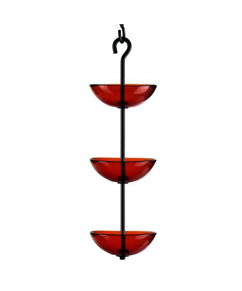 Triple Hanging Poppy Feeder in Red