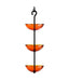 orange hanging triple poppy feeder
