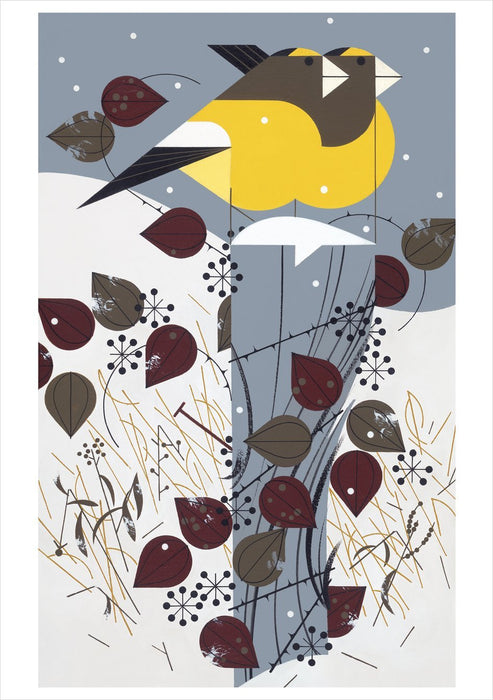 Charley Harper: Bird Holiday Card Assortment - Evening Grosbeaks