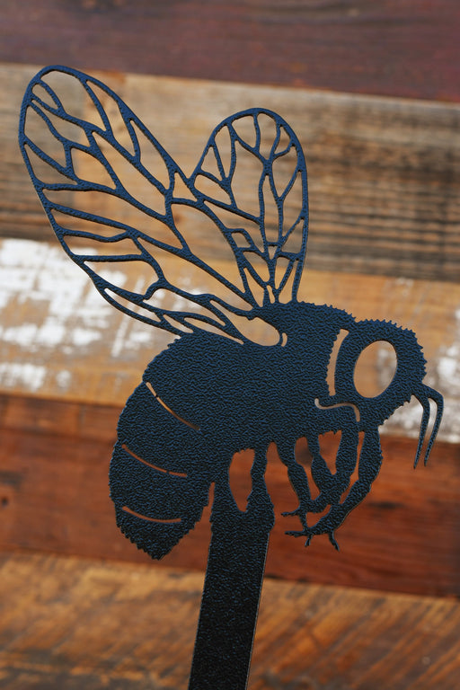 Bumble Bee Garden Stake in black