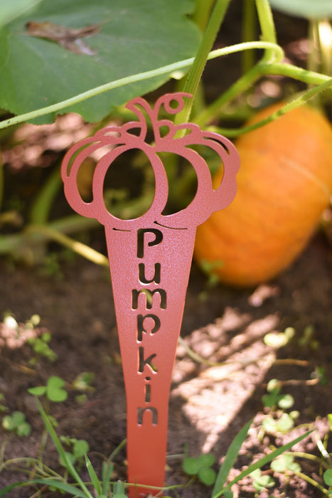 Pumpkin metal garden stake