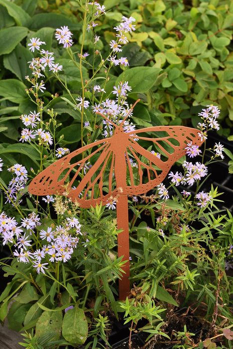 copper monarch garden stake