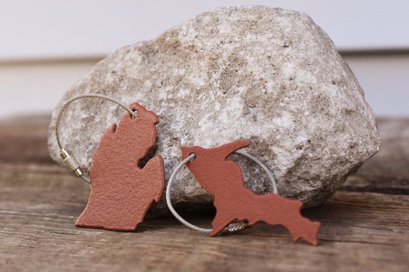 Handmade Michigan key chains