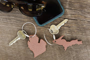 Metal Michigan key chains