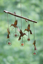 Hummingbird Flamed Copper Wind Chime