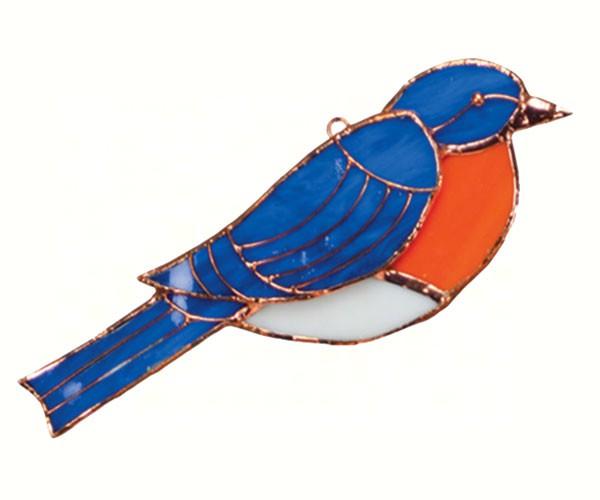 Bluebird Leaded Stained Glass Suncatcher - Thumbnail 2