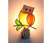 Stained Glass Owl Nightlight in use