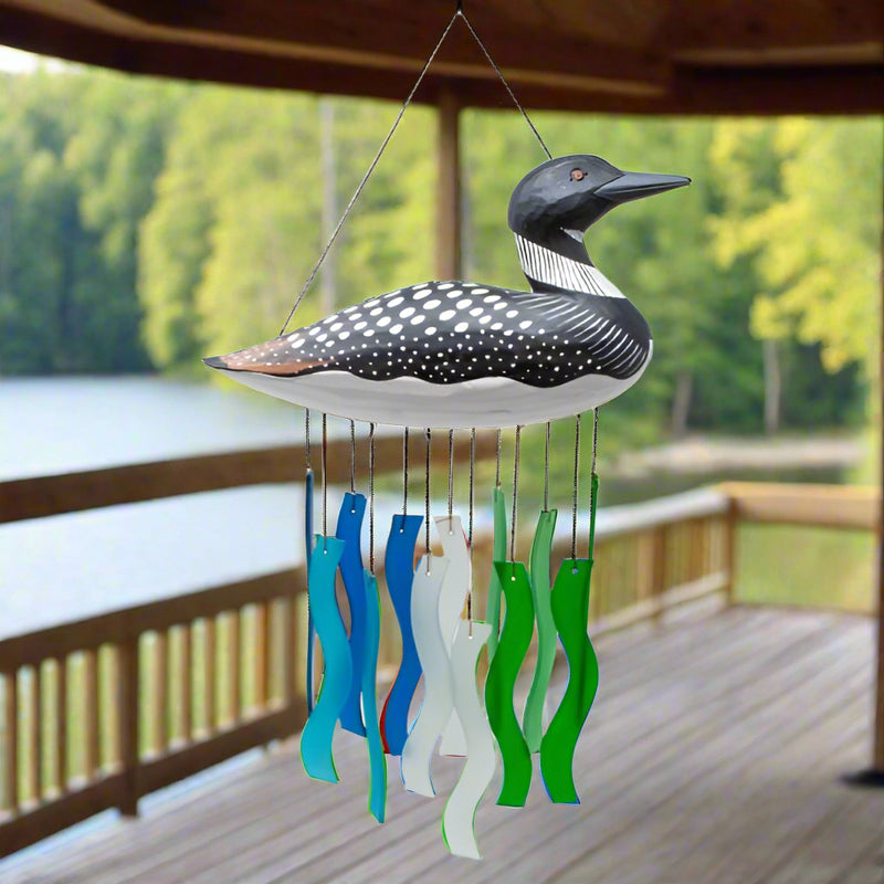 Loon Wavy Glass Chime